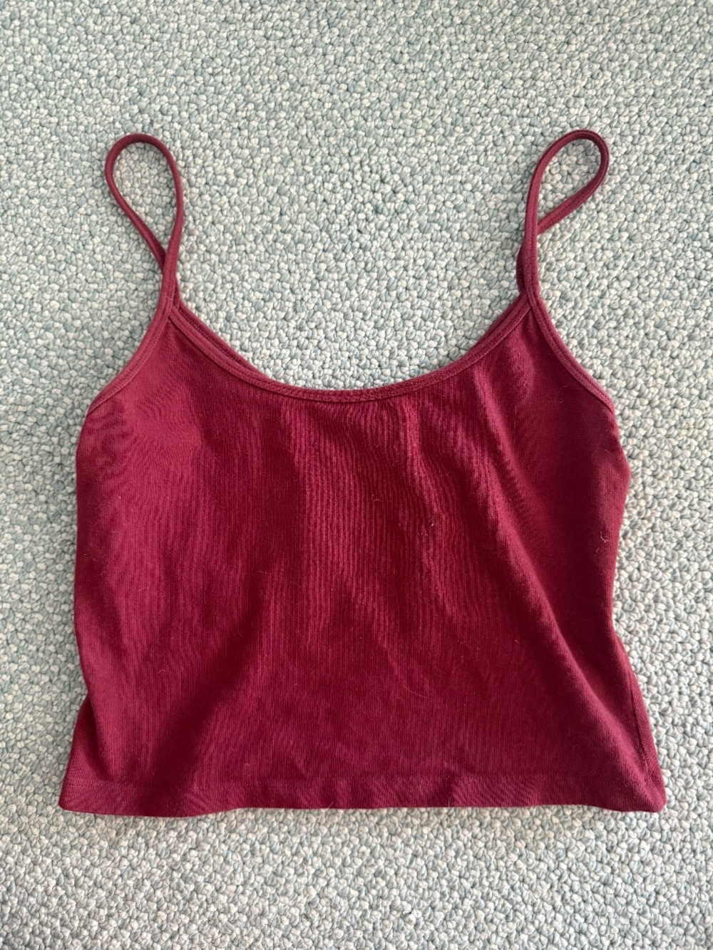 Burgundy Cropped Tank